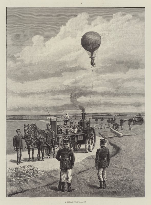 Niemiecki balon wojenny autorstwa Johann Nepomuk Schonberg