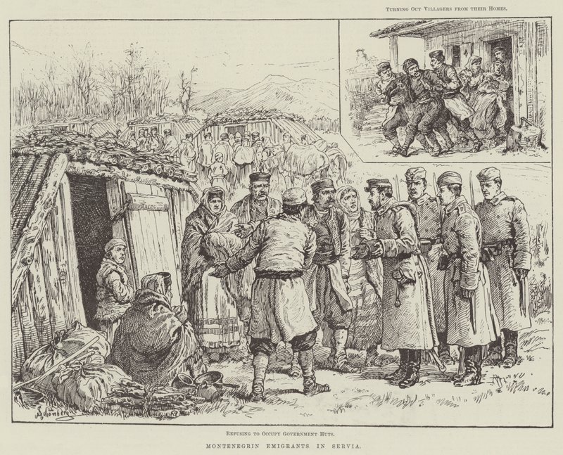 Migranci z Czarnogóry w Serbii autorstwa Johann Nepomuk Schonberg