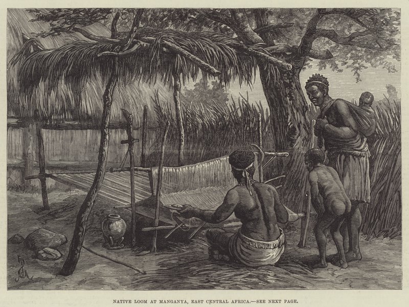Native Loom w Manganya, Afryka Środkowo-Wschodnia autorstwa Johann Nepomuk Schonberg