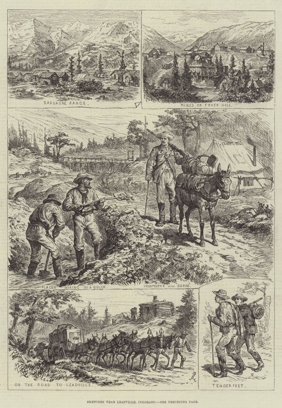 Szkice w pobliżu Leadville, Kolorado autorstwa Johann Nepomuk Schonberg