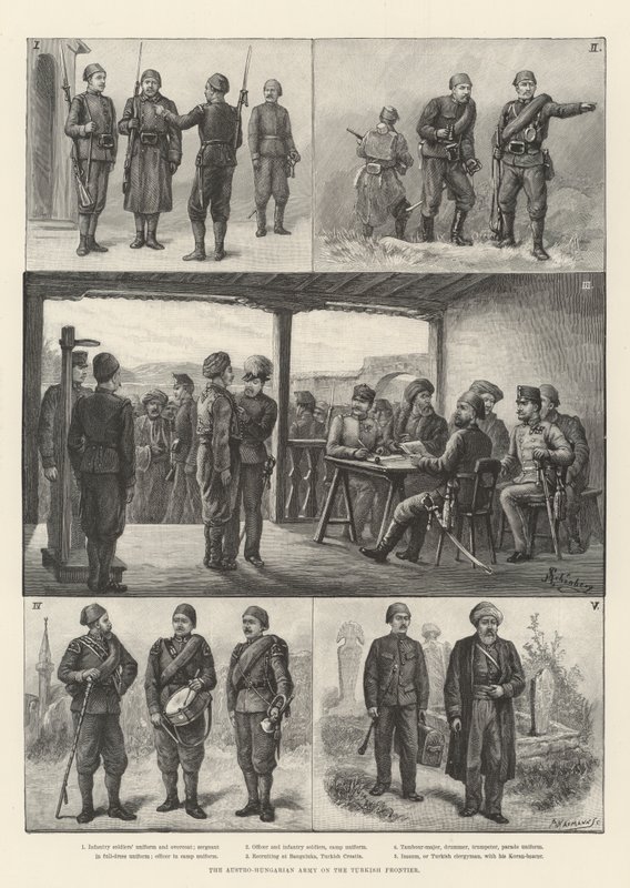 Armia austro-węgierska na granicy tureckiej autorstwa Johann Nepomuk Schonberg