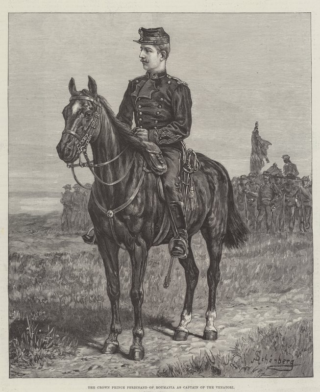 Książę koronny Ferdynand Rumunii jako kapitan Venatori autorstwa Johann Nepomuk Schonberg