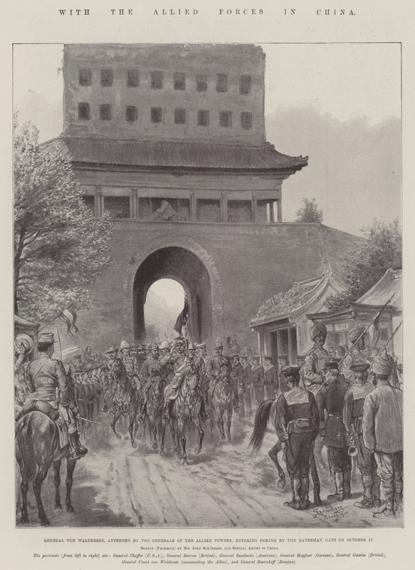 Z siłami sojuszniczymi w Chinach autorstwa Johann Nepomuk Schonberg