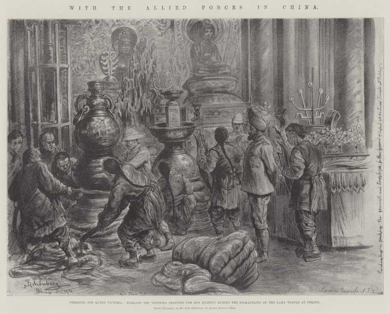 Z siłami sojuszniczymi w Chinach autorstwa Johann Nepomuk Schonberg