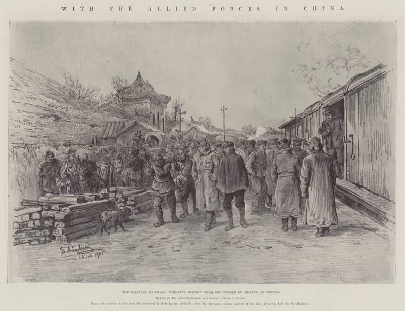 Z siłami sojuszniczymi w Chinach autorstwa Johann Nepomuk Schonberg
