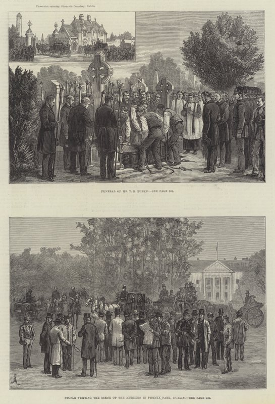 Morderstwa w Phoenix Park autorstwa Johann Nepomuk Schonberg