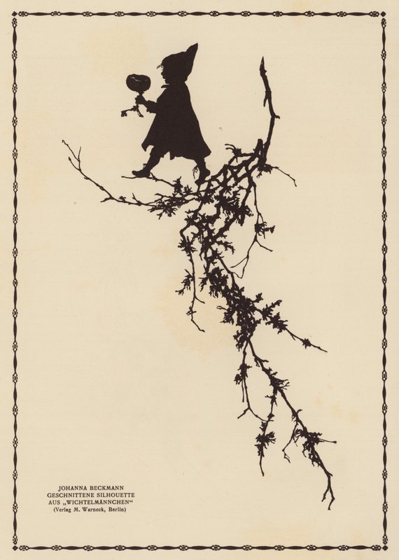 Sylwetka pixie (litografia) autorstwa Johanna Beckmann