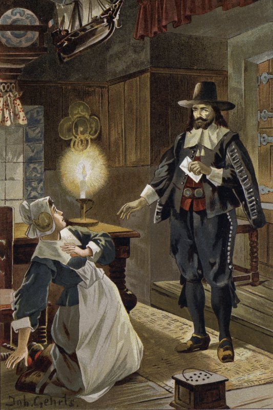 Ilustracja do Latającego Holendra, czyli Der Fliegende Hollander (kolor lito) autorstwa Johannes (after) Gehrts