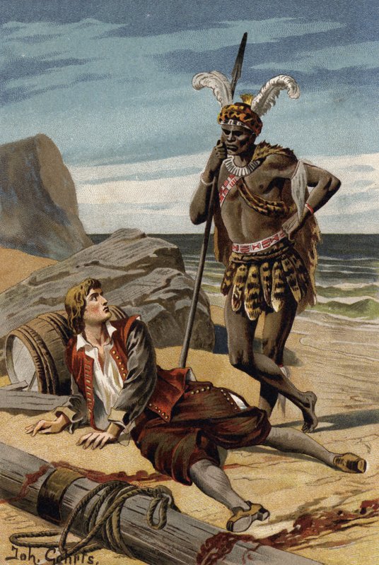 Ilustracja do Latającego Holendra, czyli Der Fliegende Hollander (kolor lito) autorstwa Johannes (after) Gehrts