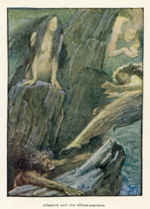 Alherich i panny nadreńskie autorstwa John Byam Liston Shaw