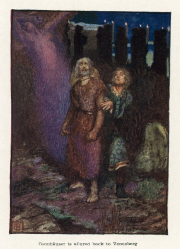 Tannhauser zostaje zwabiony z powrotem do Venusberg autorstwa John Byam Liston Shaw