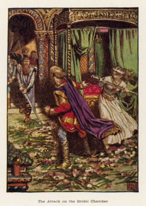Atak na Komnatę Małżeńską autorstwa John Byam Liston Shaw