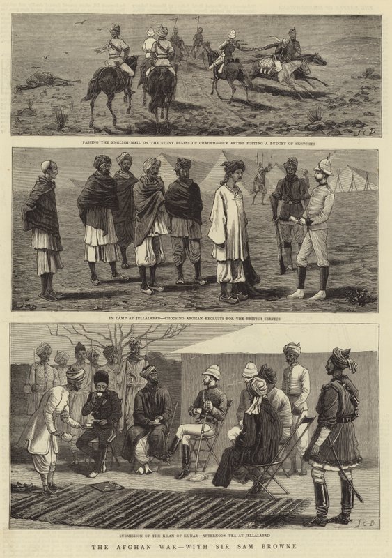 Wojna afgańska z Sir Samuelem Browne autorstwa John Charles Dollman