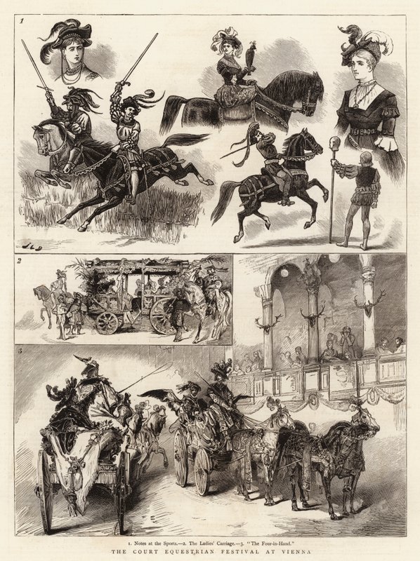 Dworski Festiwal Jeździecki w Wiedniu autorstwa John Charles Dollman