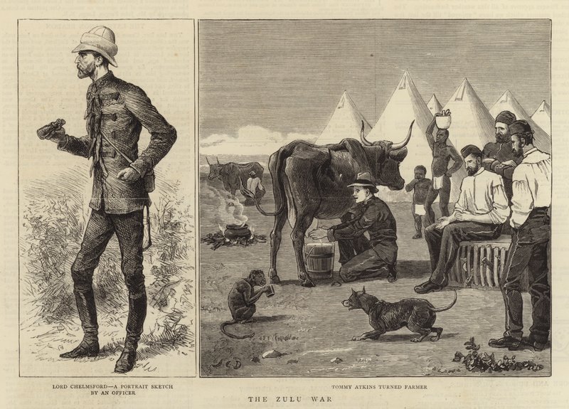 Wojna Zulusów autorstwa John Charles Dollman