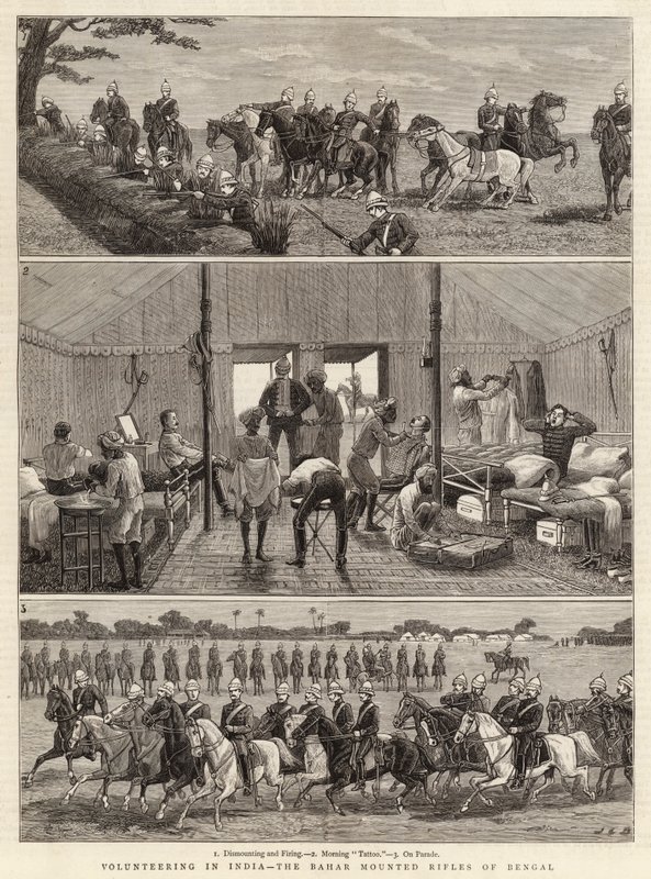 Wolontariat w Indiach, Bahar Mounted Rifles of Bengal autorstwa John Charles Dollman