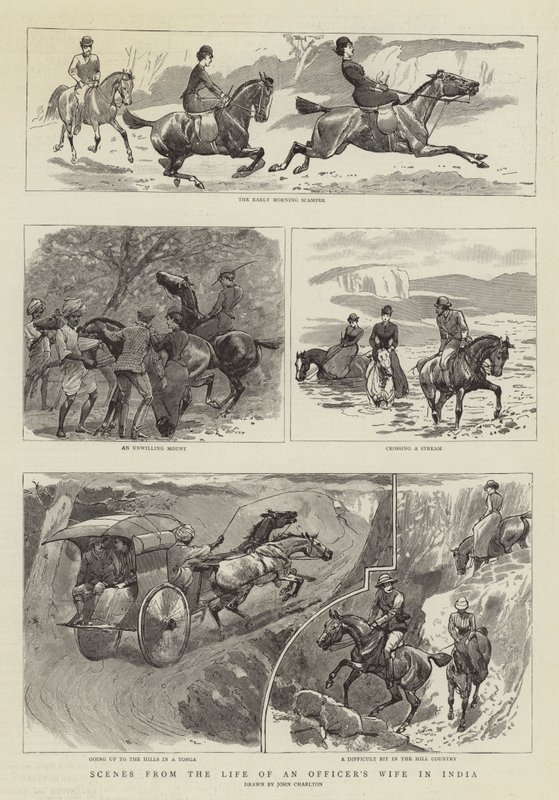 Sceny z życia żony oficera w Indiach autorstwa John Charlton