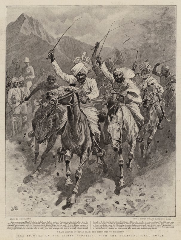 Walki na granicy Indii, z siłami polowymi Malakand autorstwa John Charlton