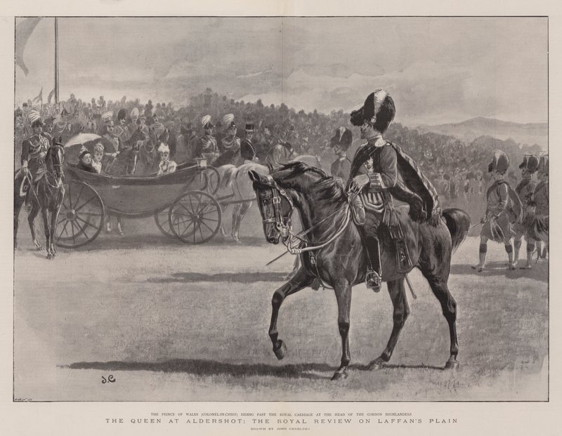 Królowa w Aldershot, Royal Review on Laffan