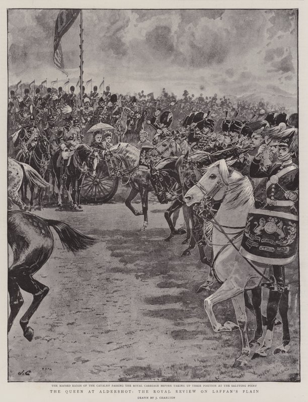 Królowa w Aldershot, Royal Review on Laffan