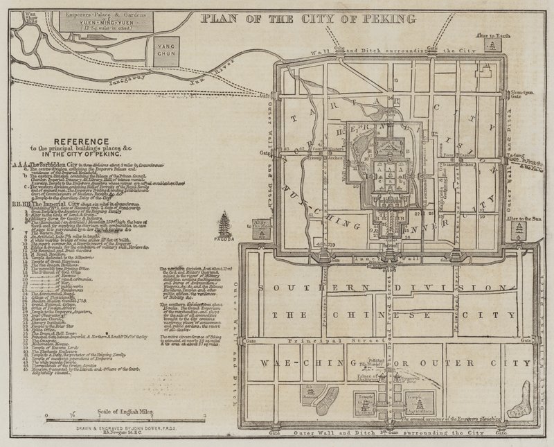 Plan miasta Pekin autorstwa John Dower