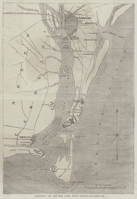 Wilmington i Cape Fear River, Karolina Północna autorstwa John Dower