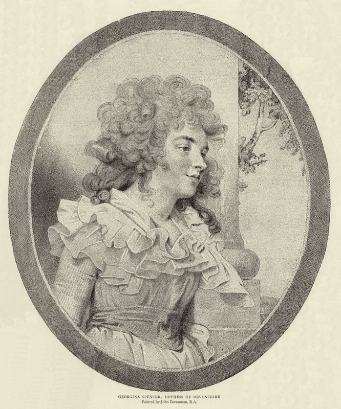 Georgina Spencer, księżna Devonshire autorstwa John Downman