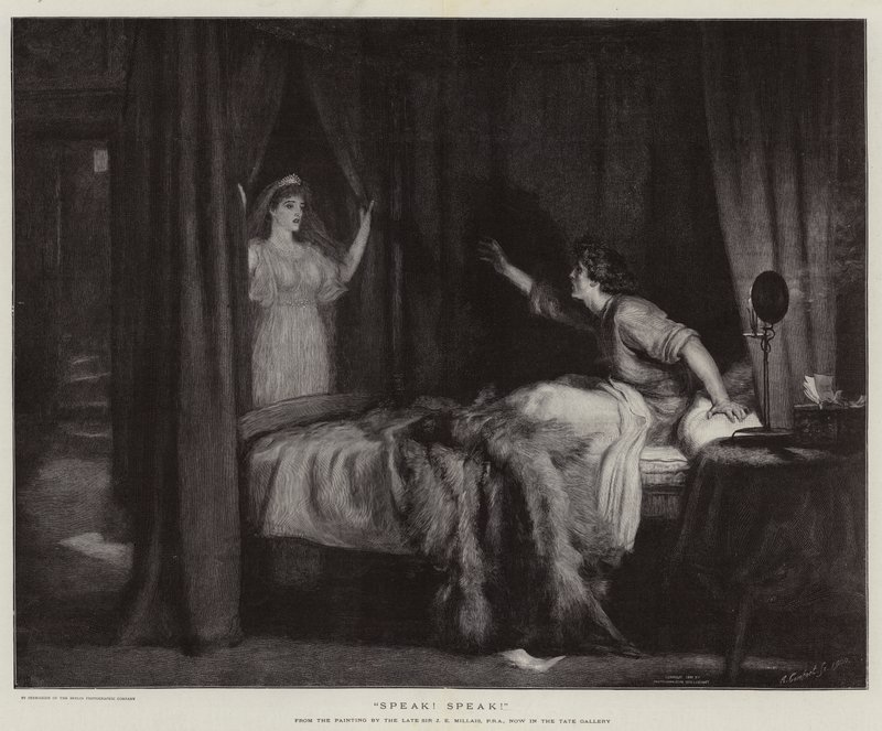 Mów! Mówcie! autorstwa John Everett Millais