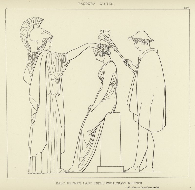 Obdarowana Pandora autorstwa John Flaxman
