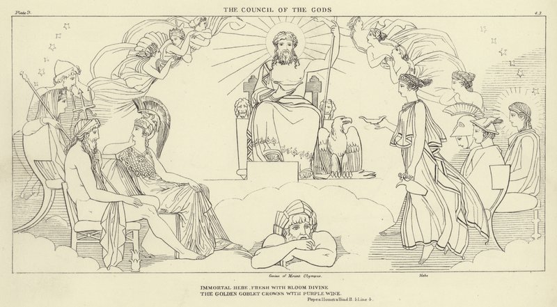 Rada Bogów autorstwa John Flaxman