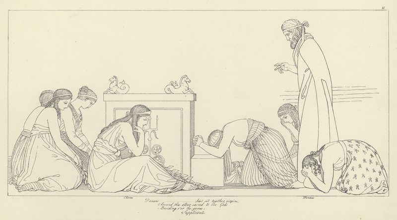 Suplikanci autorstwa John Flaxman