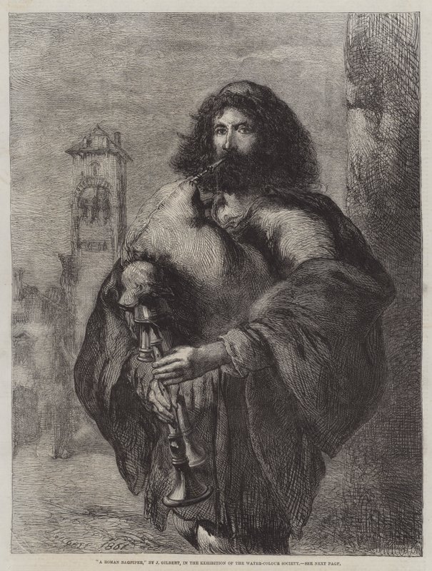 Rzymski dudziarz autorstwa John Gilbert