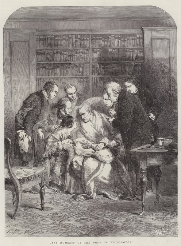 Ostatnie chwile księcia Wellington autorstwa John Gilbert