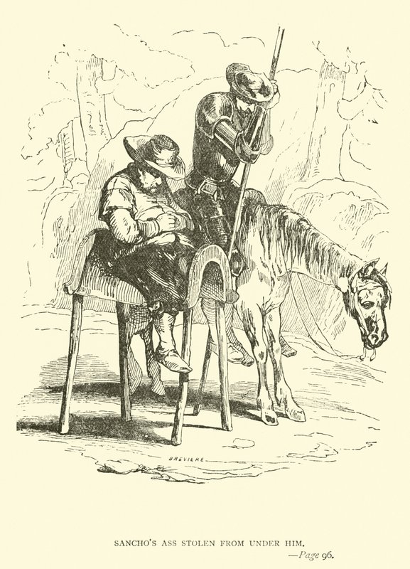 Skradziono mu tyłek Sancho autorstwa John Gilbert