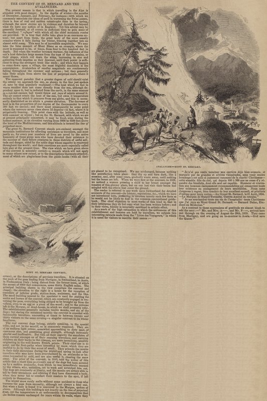 Klasztor Św. Bernarda i Lawiny autorstwa John Gilbert