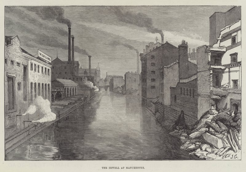 Irwell w Manchesterze autorstwa John Gilbert