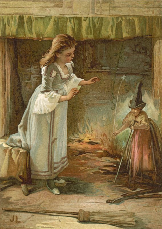 Kopciuszek (chromolitho) autorstwa John Lawson