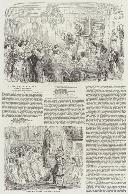 Wnętrza świąteczne autorstwa John Leech