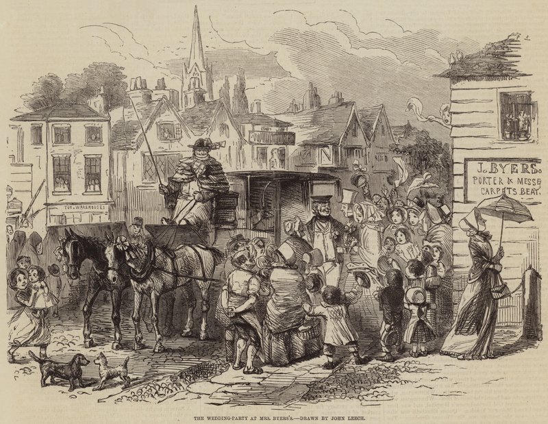 Wesele u pani Byers autorstwa John Leech