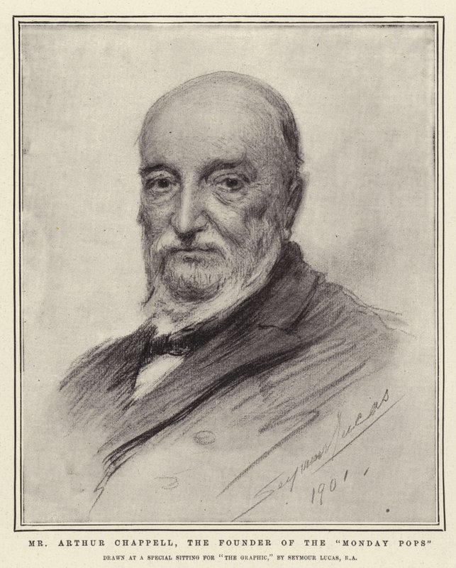 Pan Arthur Chappell, założyciel Monday Pops autorstwa John Seymour Lucas