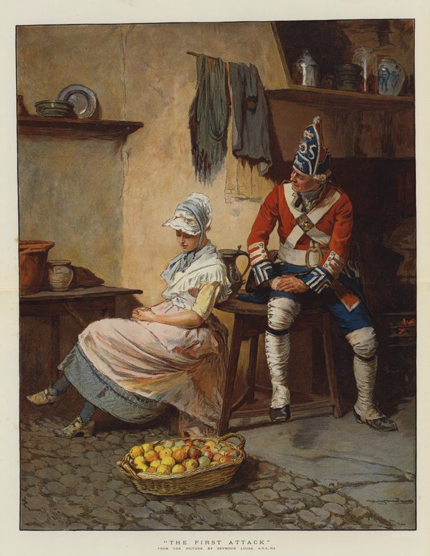 Pierwszy atak autorstwa John Seymour Lucas