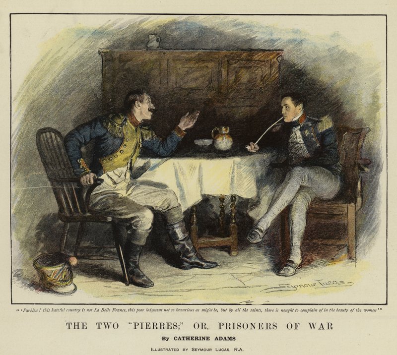 Dwa Pierre; lub Jeńców wojennych (chromolitho) autorstwa John Seymour Lucas
