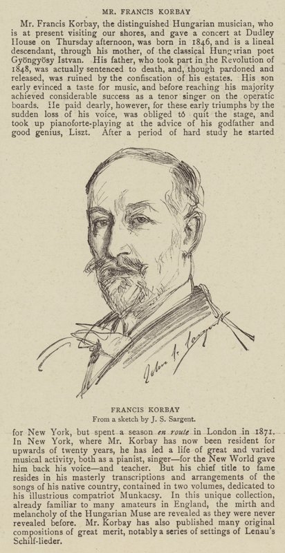Franciszek Korbay autorstwa John Singer Sargent