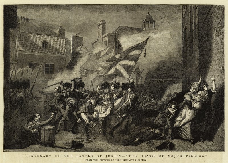 Stulecie bitwy pod Jersey, Śmierć majora Peirsona autorstwa John Singleton Copley