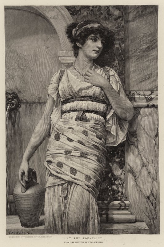 Przy fontannie autorstwa John William Godward