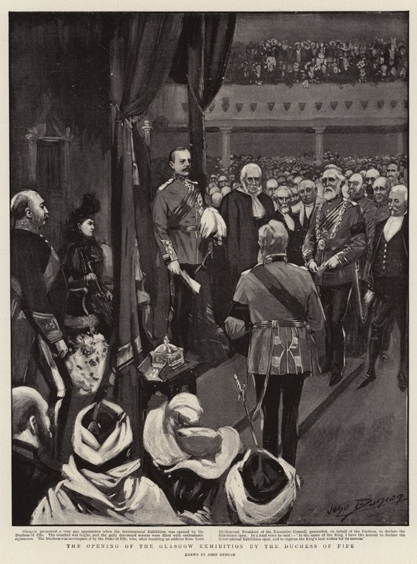 Otwarcie wystawy Glasgow przez księżną Fife autorstwa after John Duncan