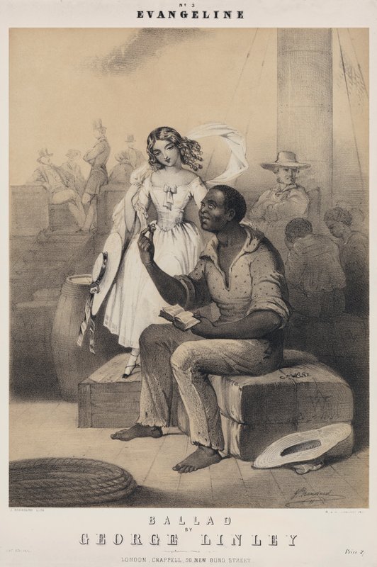 Evangeline, ballada George Linley (lito) autorstwa John (after) Brandard