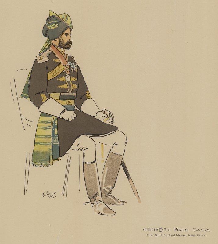 Oficer 17. Kawalerii Bengalskiej (kolor lito) autorstwa John (after) Charlton