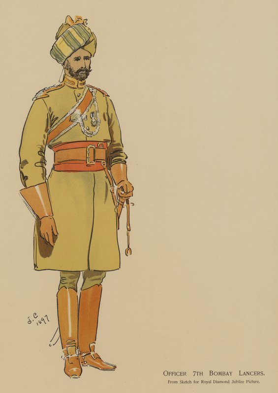 Oficer 7. Bombay Lancers (kolor lito) autorstwa John (after) Charlton