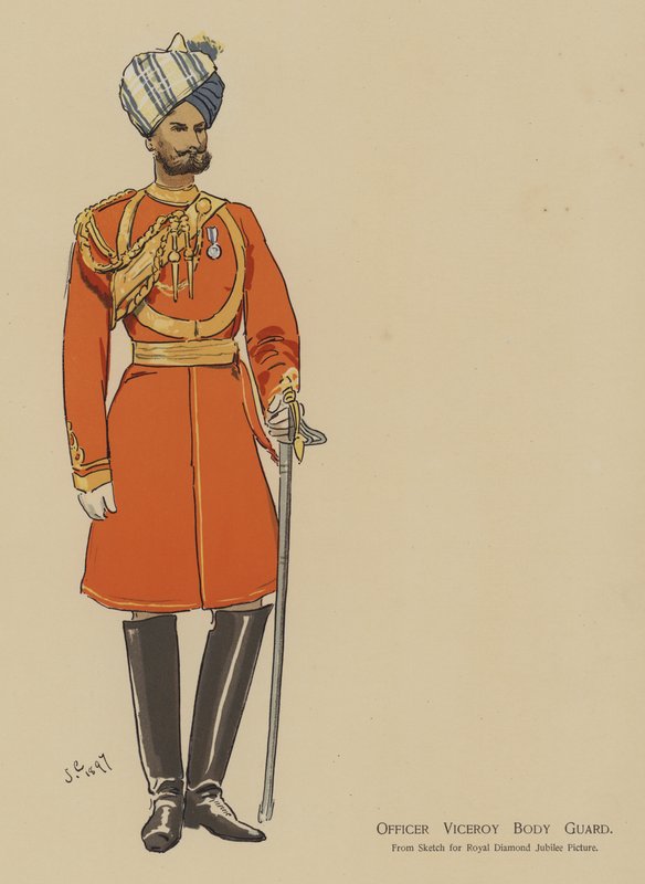 Oficer Viceroy Body Guard (kolor lito) autorstwa John (after) Charlton